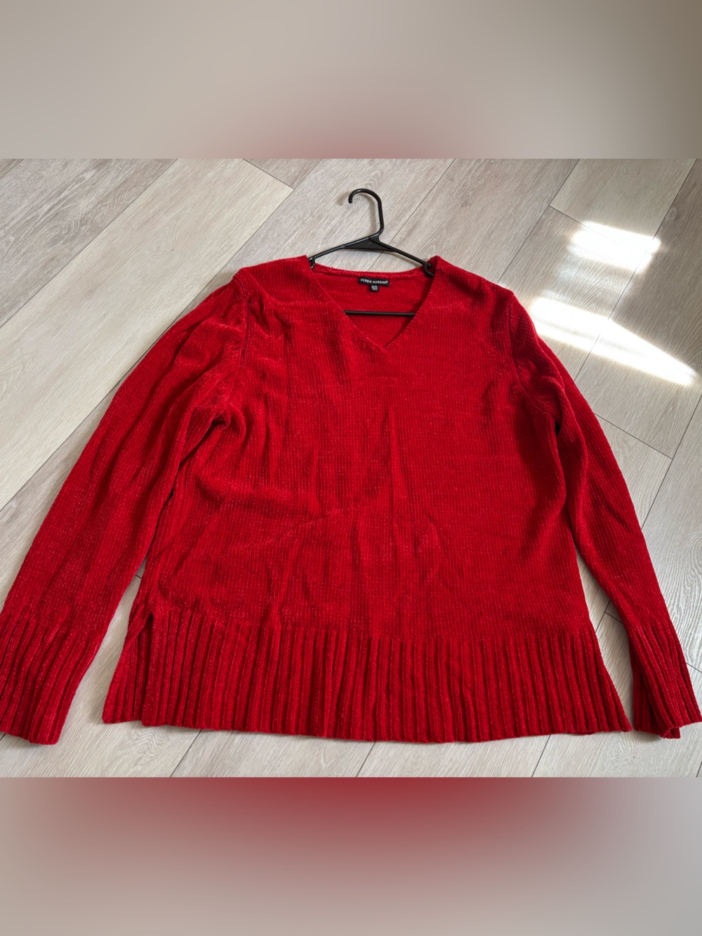 Debbie Morgan Bright Red Crewneck Sweater